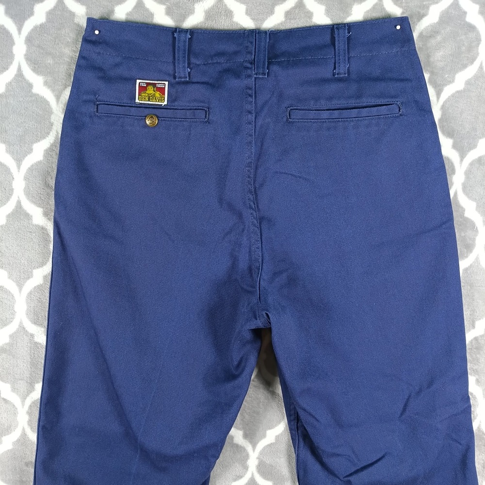 Ben Davis Original Bens Pants Mens 32x29 Navy Blue Workwear Style 698